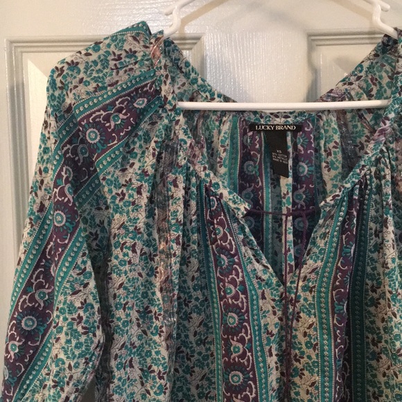 Lucky Brand Tops - Lucky Brand Patterned Peasant Top Size XS